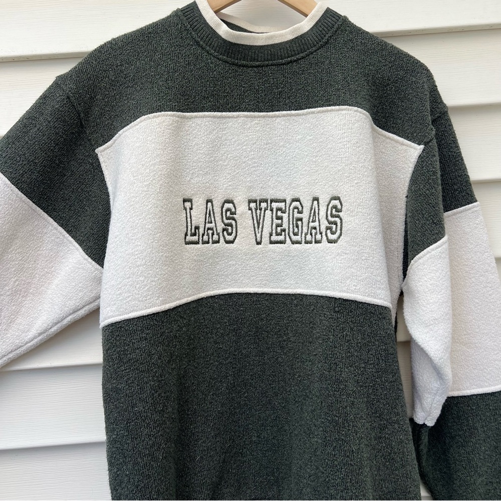 Vintage Renegade Club Las Vegas Neveda Sweatshirt green / off white - Picture 2 of 7